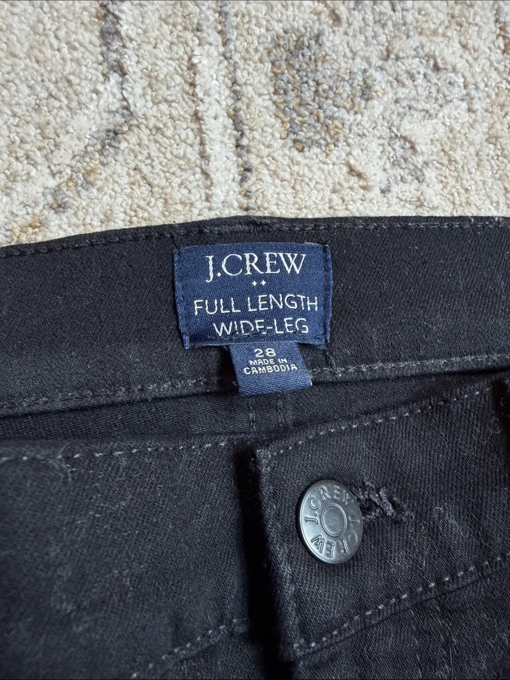 J. Crew Black Wide-Leg Jeans